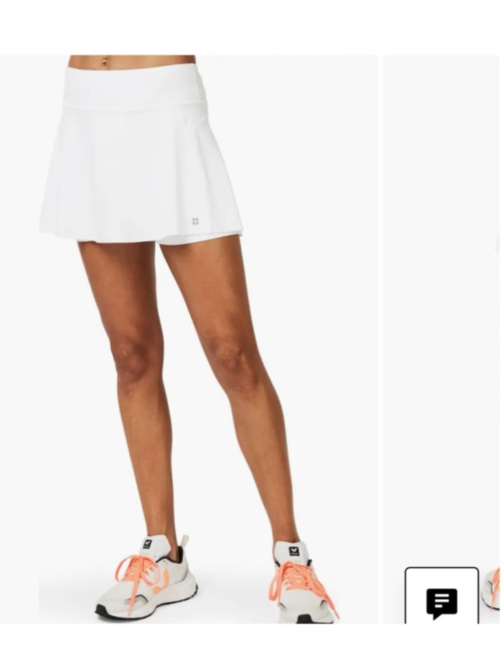 Women's Sweaty Betty White High-Performance Swift Running Skort Xl